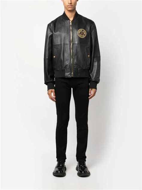 giubbotto pelle versace uomo